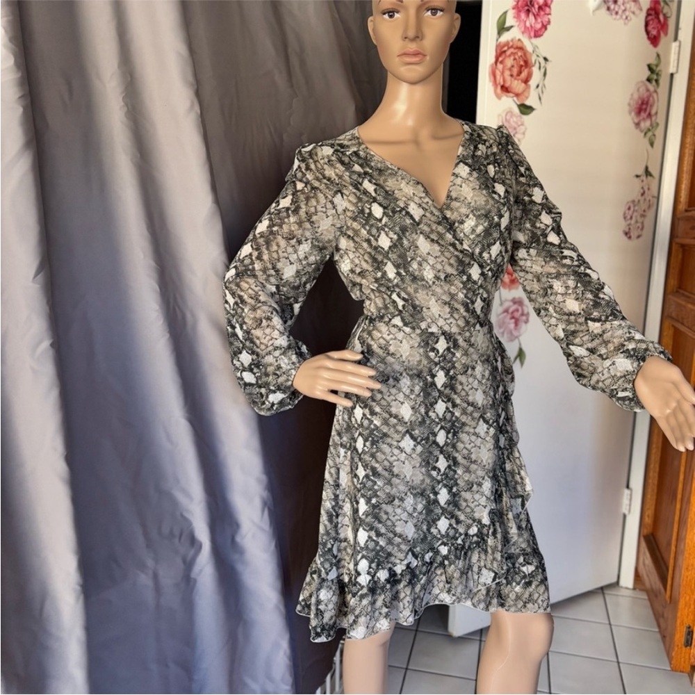 Leyden Stone Snake Ruffled Wrap Sundress - Picture 14 of 15